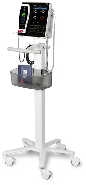 Root and Root with noninvasive blood pressure and temperature can be mounted on a mobile roll stand