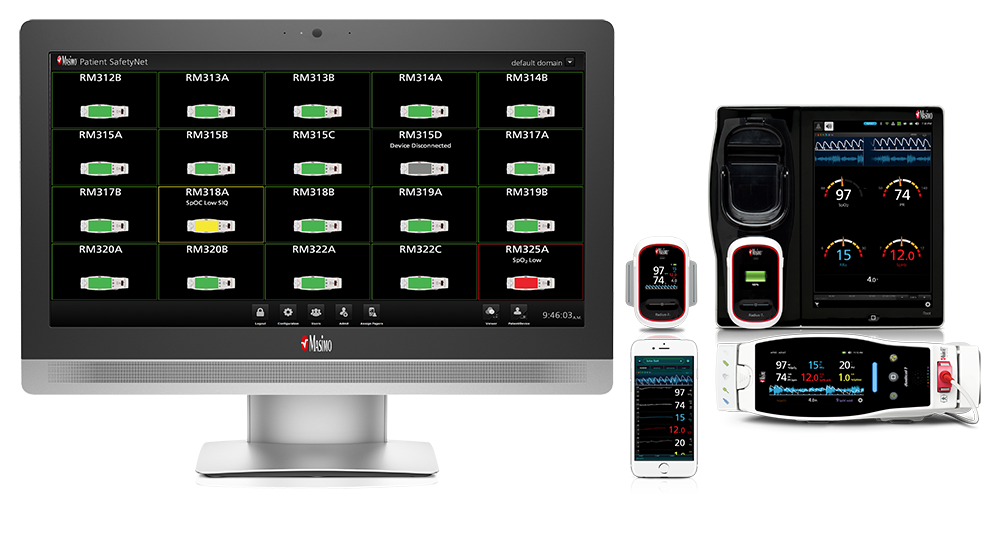 Display a Masimo Patient SafetyNet with other Masimo devices